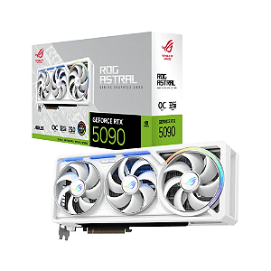 Placa de Vídeo ASUS ROG Astral GeForce RTX 5090 White OC Edition 32GB GDDR7 512-bit - ROG-ASTRAL-RTX5090-O32G-WHITE-GAMING