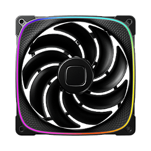 Fan Geometric Future Squama 2503R Reverse Blade 140mm RGB Preto - GEO-S2503RB-14S