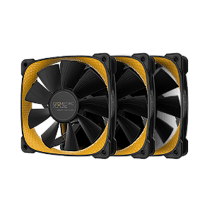 Kit 3 Fans Geometric Future Squama 2505Y 120mm Preto - GEO-S2505Y-3