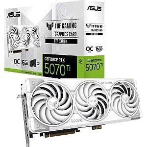 Placa de Vídeo ASUS TUF Gaming GeForce RTX 5070 Ti BTF White OC Edition 16GB GDDR7 256 bits - TUF-RTX5070TI-O16G-BTF-WHITE