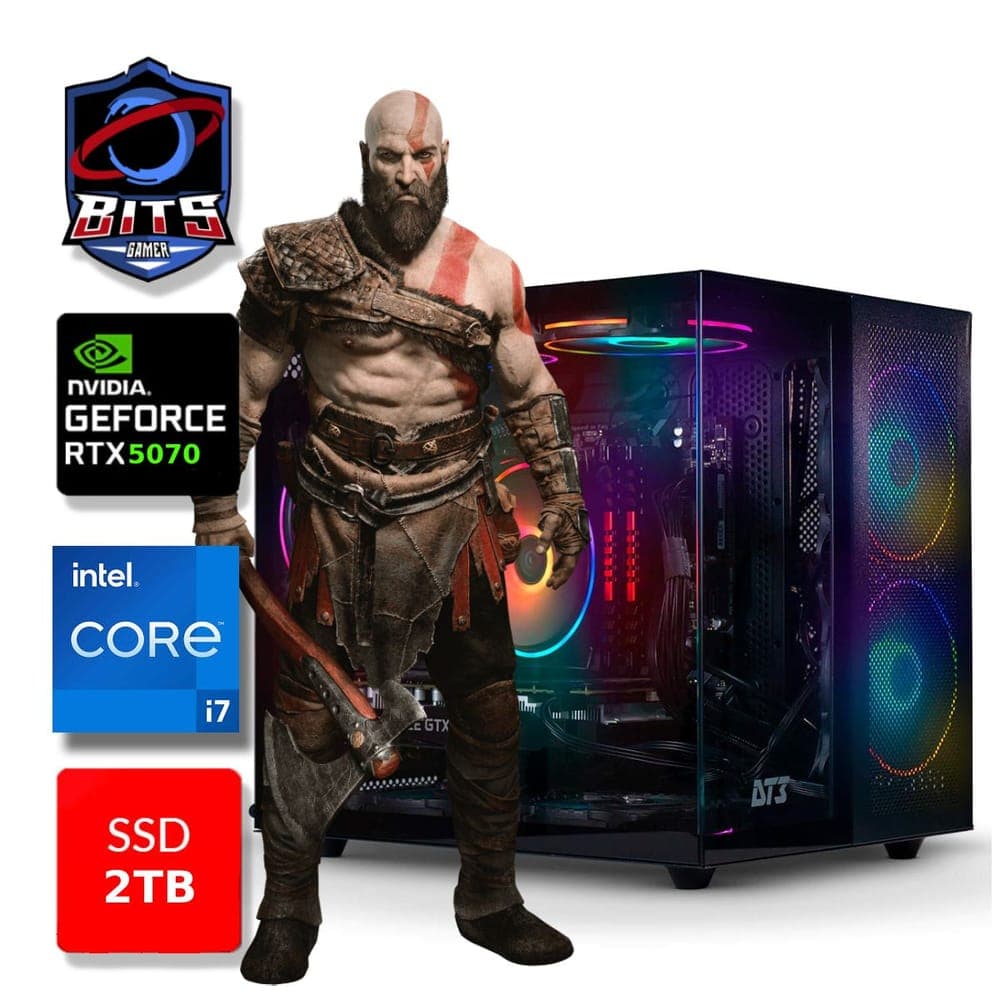 PC Gamer Bits 2026 - Intel i7 12700F, 32GB, SSD 2TB NVMe, Vídeo GeForce RTX 5070 12GB - Windows 11 Professional