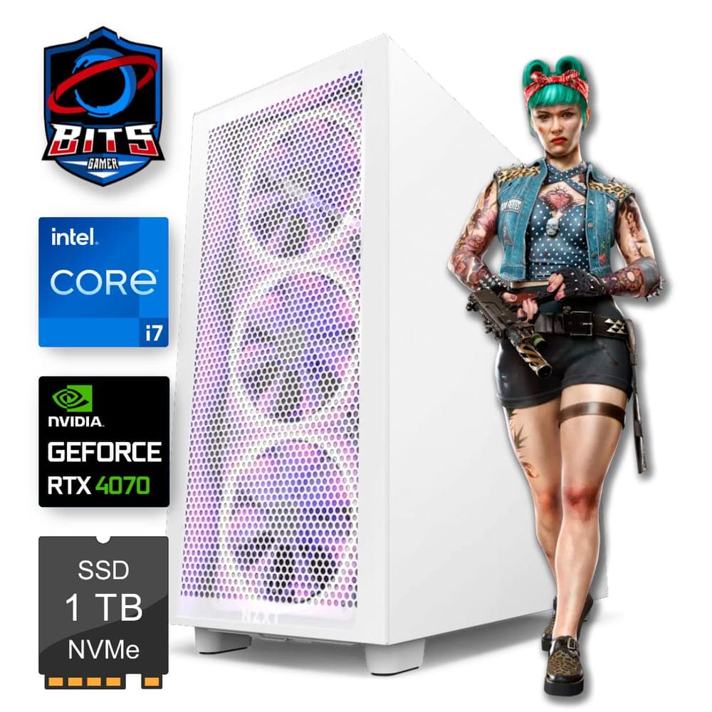 PC Gamer Bits 2025 - Intel i7 14700F, 32GB, SSD 1TB, Video GeForce RTX 4070 Super, Windows 11