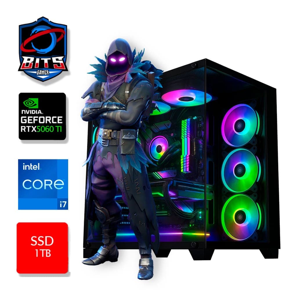 PC Gamer Bits 2026 - Intel i7 12700KF, 32GB, SSD 1TB NVMe, GeForce RTX 5060TI 8GB, Windows 11 Professional
