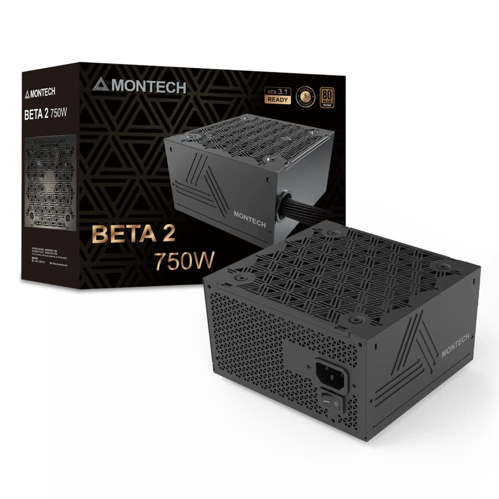 Fonte 750W Montech Beta 2 - PFC Ativo - 80 PLUS® Bronze - BETA2750W
