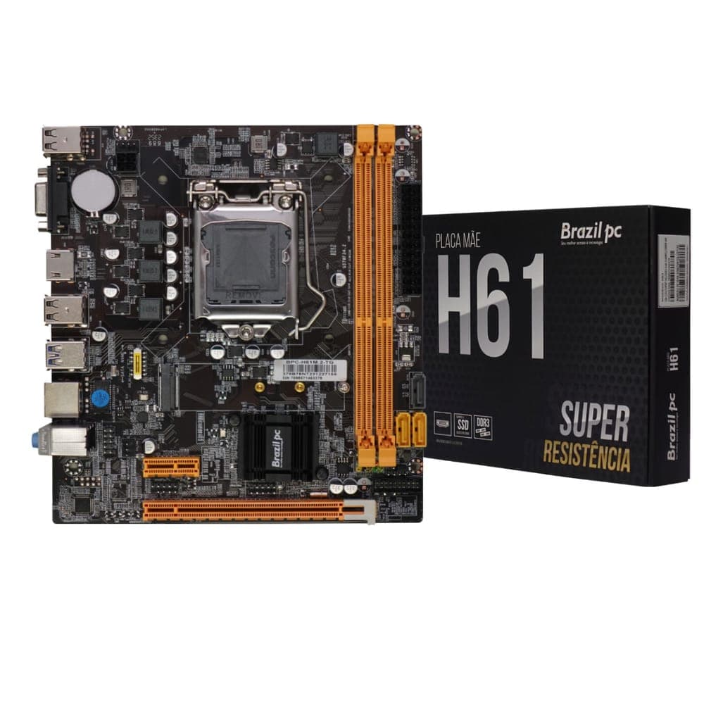 Placa Mãe BPC-H61M.2-TG (LGA 1155 - DDR3) - Chipset Intel H61 - Slot M.2 - USB 3.0 - HDMI/VGA - Micro ATX - Liquidação Open Box