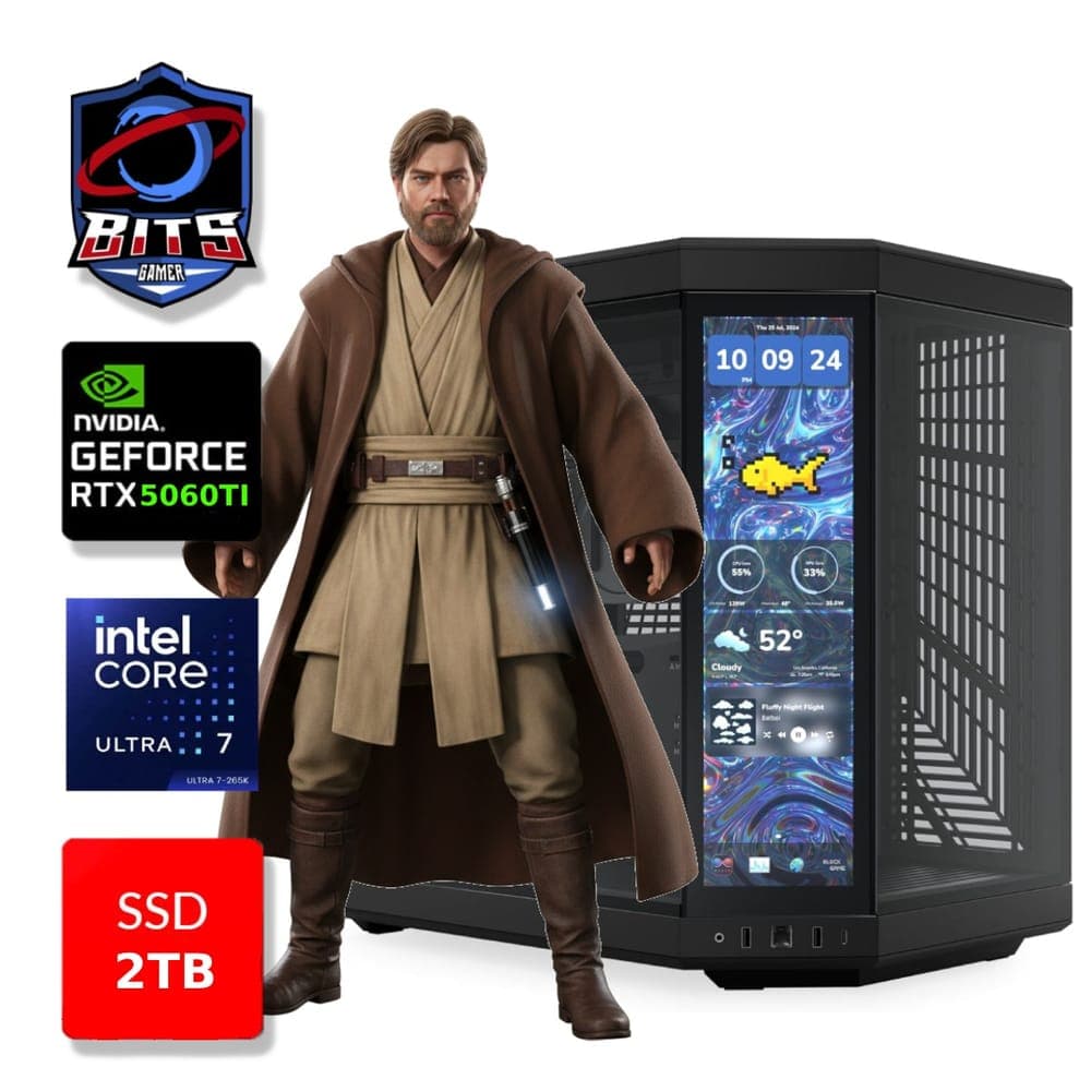PC Gamer Bits 2026 - Intel Ultra 7 265KF, 64GB, SSD 2TB NVMe, Vídeo GeForce RTX 5060TI 16GB - Windows 11 Professional