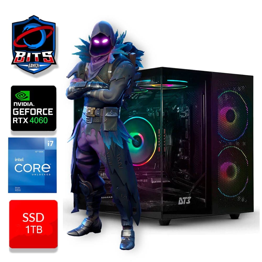 PC Gamer Bits 2025 - Intel i7 12700KF, 16GB, SSD 1TB NVMe, Video GeForce RTX 4060 8GB, Windows 11 Professional