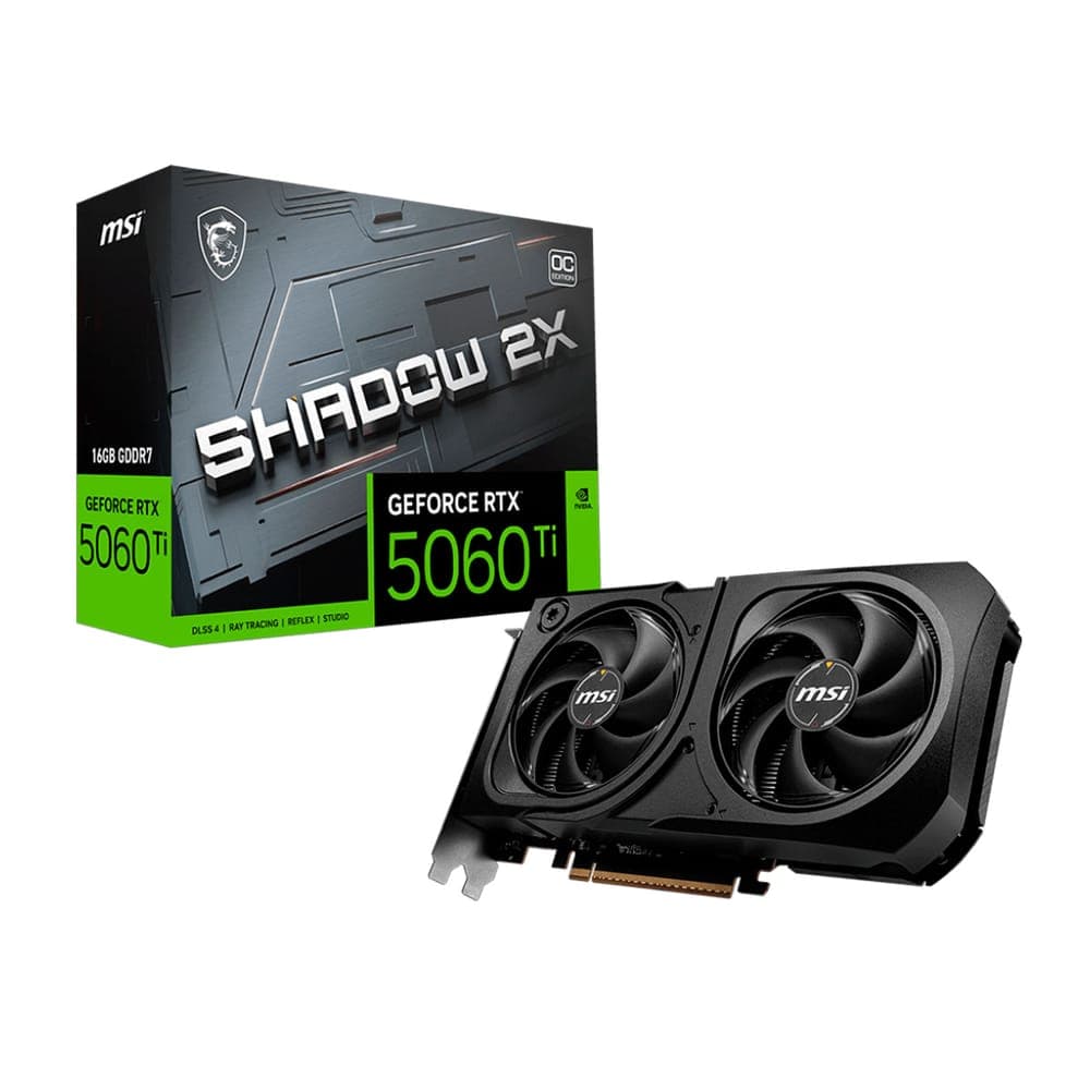 Placa de Vídeo GeForce RTX 5060 Ti 16GB GDDR7 128bits - DLSS 4 - Shadow 2X OC Plus - MSI 912-V535-029