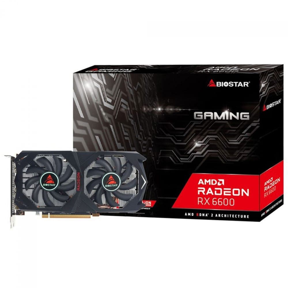 Placa de Vídeo AMD Radeon RX 6600 8GB DDR6 128bits - Biostar VA6606RM81-TBMRH-BS2