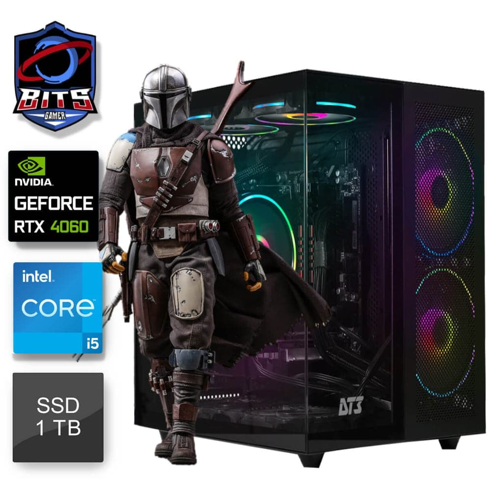 PC Gamer Bits 2025 - Intel i5 14400F, 16GB, SSD 1TB, Vídeo GeForce RTX 4060, Windows 11