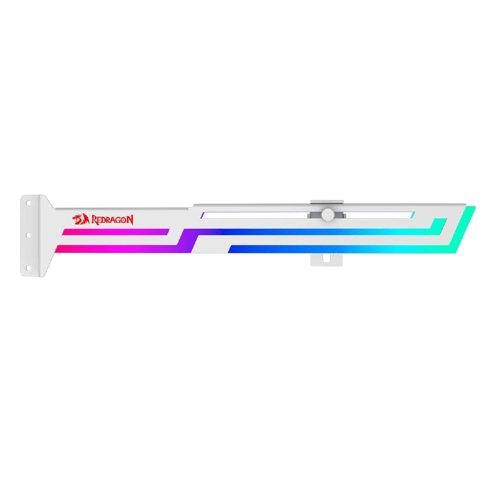Suporte para Placa de Video Redragon - Vertical - Iluminação RGB - Branco - RD-GCP03W