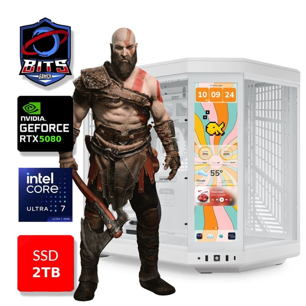 PC Gamer Bits White 2026 - Intel Ultra 7 265KF, 64GB, SSD 2TB NVMe, Vídeo GeForce RTX 5080 16GB - Windows 11 Professional