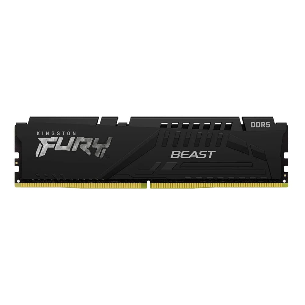 Memória 16GB DDR5 5600MHz Kingston Fury Beast - CL36 - EXPO - Dissipador Preto - KF556C36BBE16