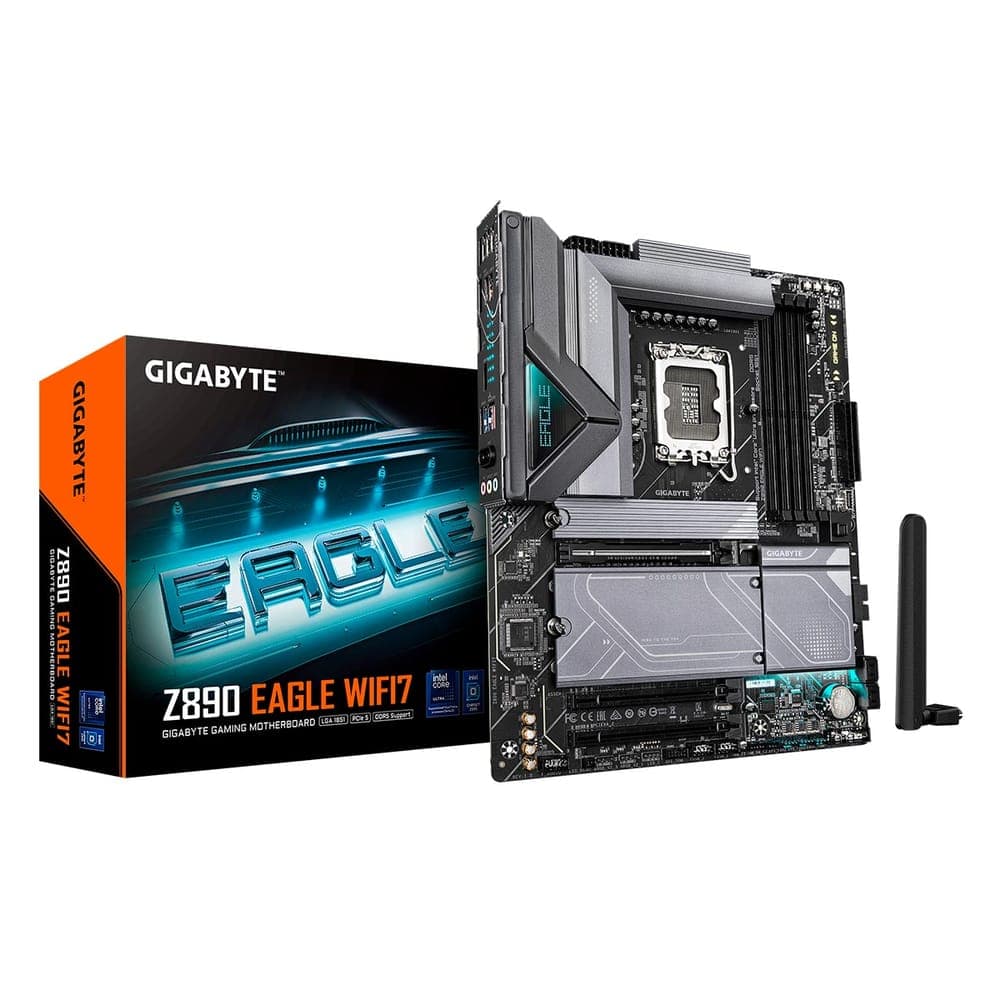 Placa Mãe Gigabyte Z890 Eagle - (LGA 1851 - DDR5 8800) - Chipset Intel Z890 - Wi-Fi 7 - 4 Slots M.2 - ATX - 9MZ89EG7-00-G11