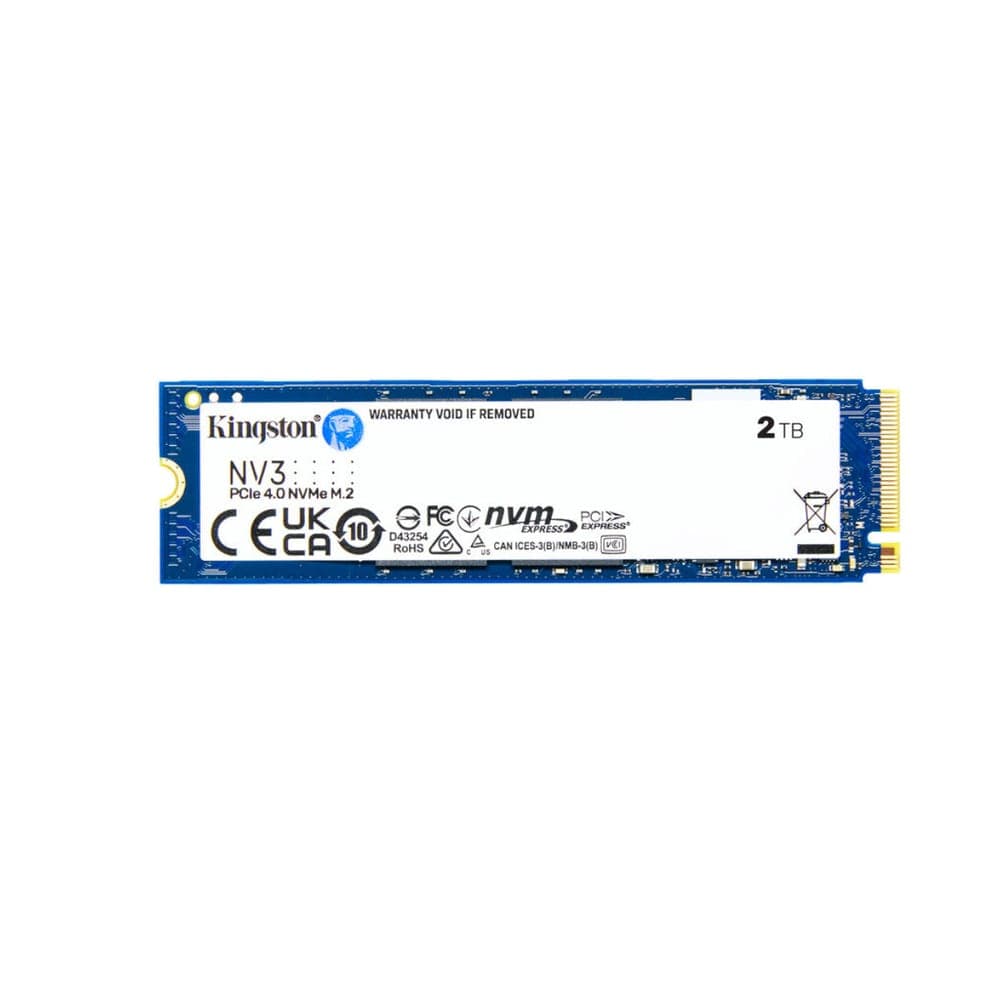 SSD M.2 2TB Kingston NV3 - NVMe - PCIe 4.0 - Leitura 6.000MB/s - Gravação 5.000MB/s - SNV3S/2000G