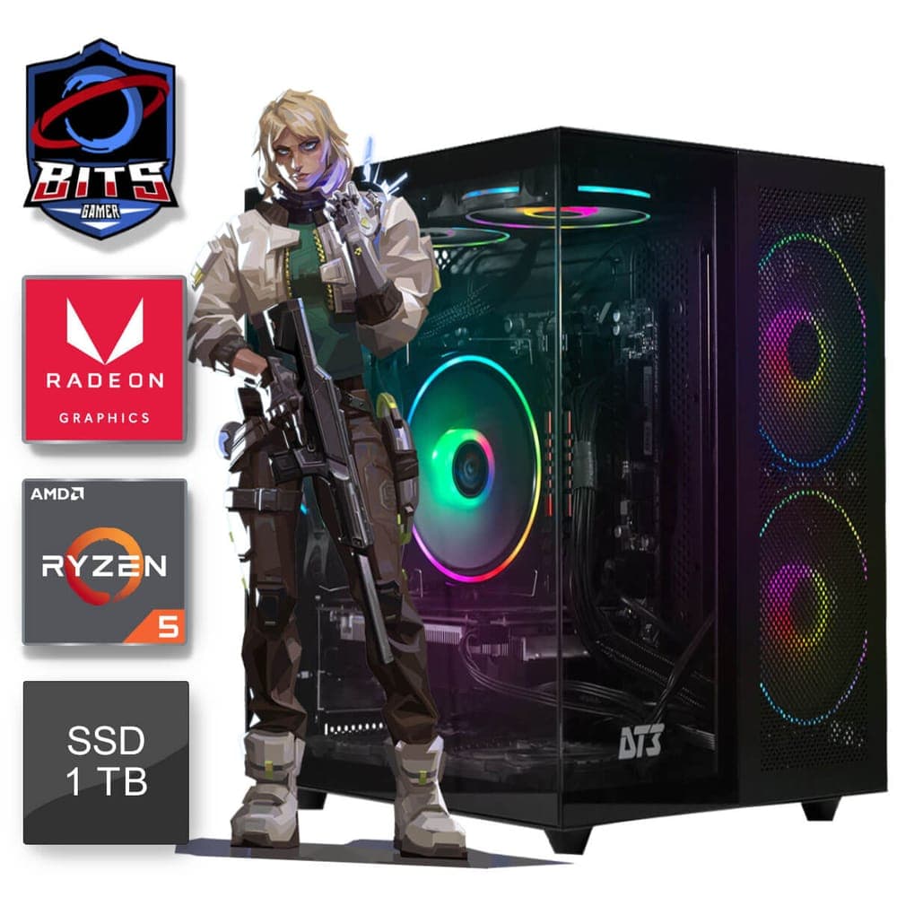 PC Gamer Bits 2025 - Ryzen 5 8600G, 16GB, SSD 1TB, Video Radeon 760M, Windows 11