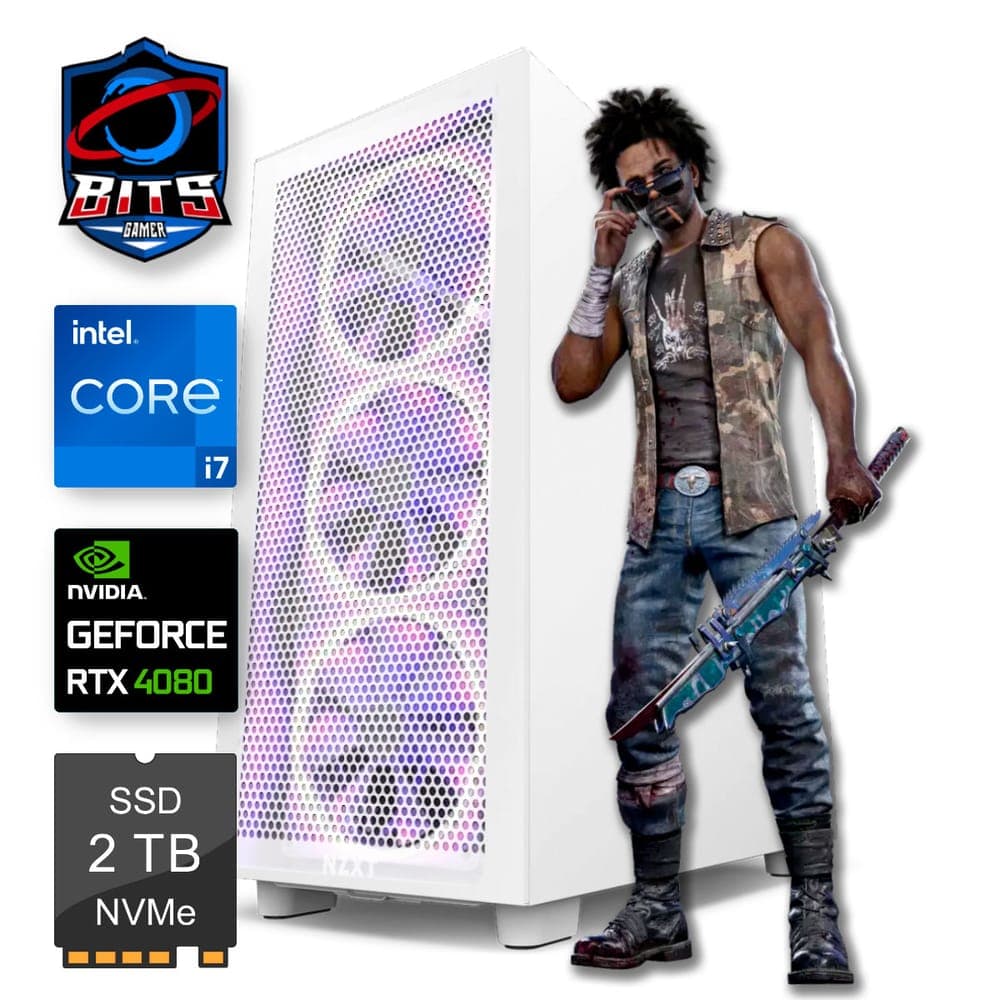 PC Gamer Bits 2025 - Intel i7 14700F, 64GB, SSD 2TB, Video GeForce RTX 4080, Windows 11