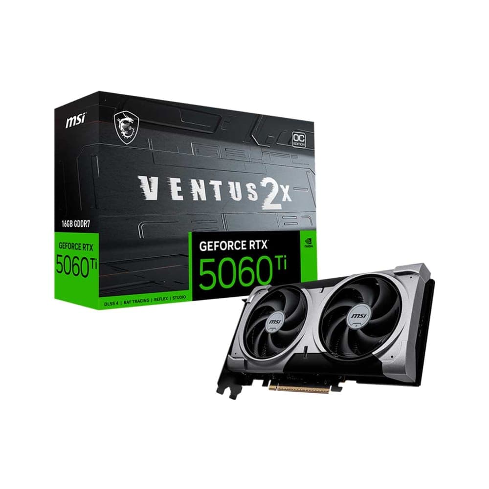 Placa de Vídeo GeForce RTX 5060 Ti 16GB GDDR7 128bits - Ventus 2X OC PLUS - DLSS 4 - MSI 912-V535-027