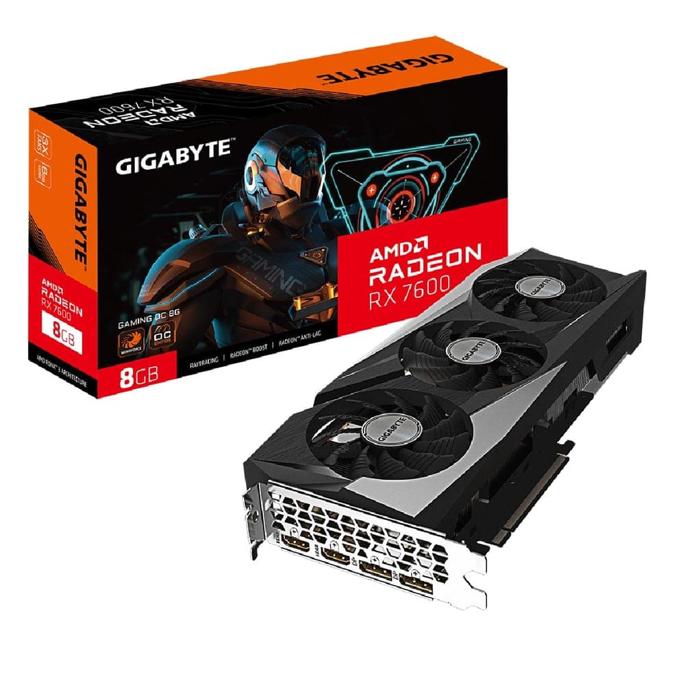 Placa de Vídeo AMD Radeon RX 7600 8GB GDDR6 OC 128bits Gaming - Gigabyte - 9VR76GO-00-G11