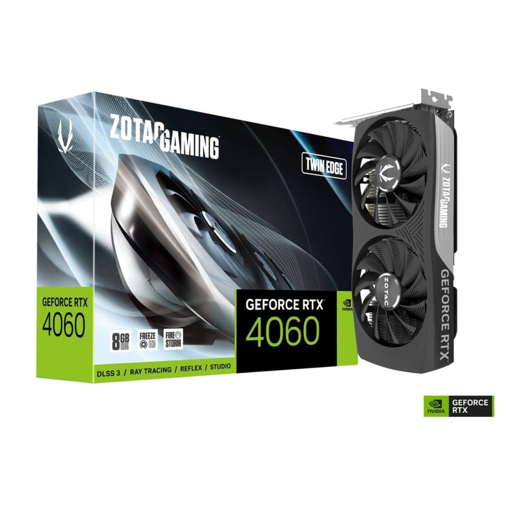 Placa de Vídeo GeForce RTX 4060 8GB GDDR6 128bits - Twin Edge - Zotac ZT-D40600E-10M