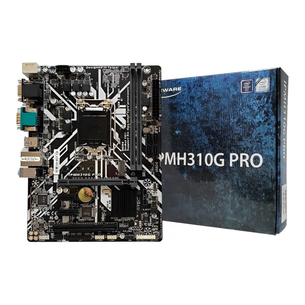 Placa Mãe PCWare IPMH310G PRO (LGA 1151 - DDR4 2666) - Chipset Intel H310 Express - USB 3.1 - Slot M.2 - Micro ATX *Liquidação Open Box