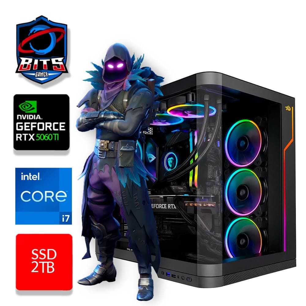 PC Gamer Bits 2026 - Intel i7 14700F, 32GB, SSD 2TB NVMe, GeForce RTX 5060TI 8GB, Windows 11 Professional