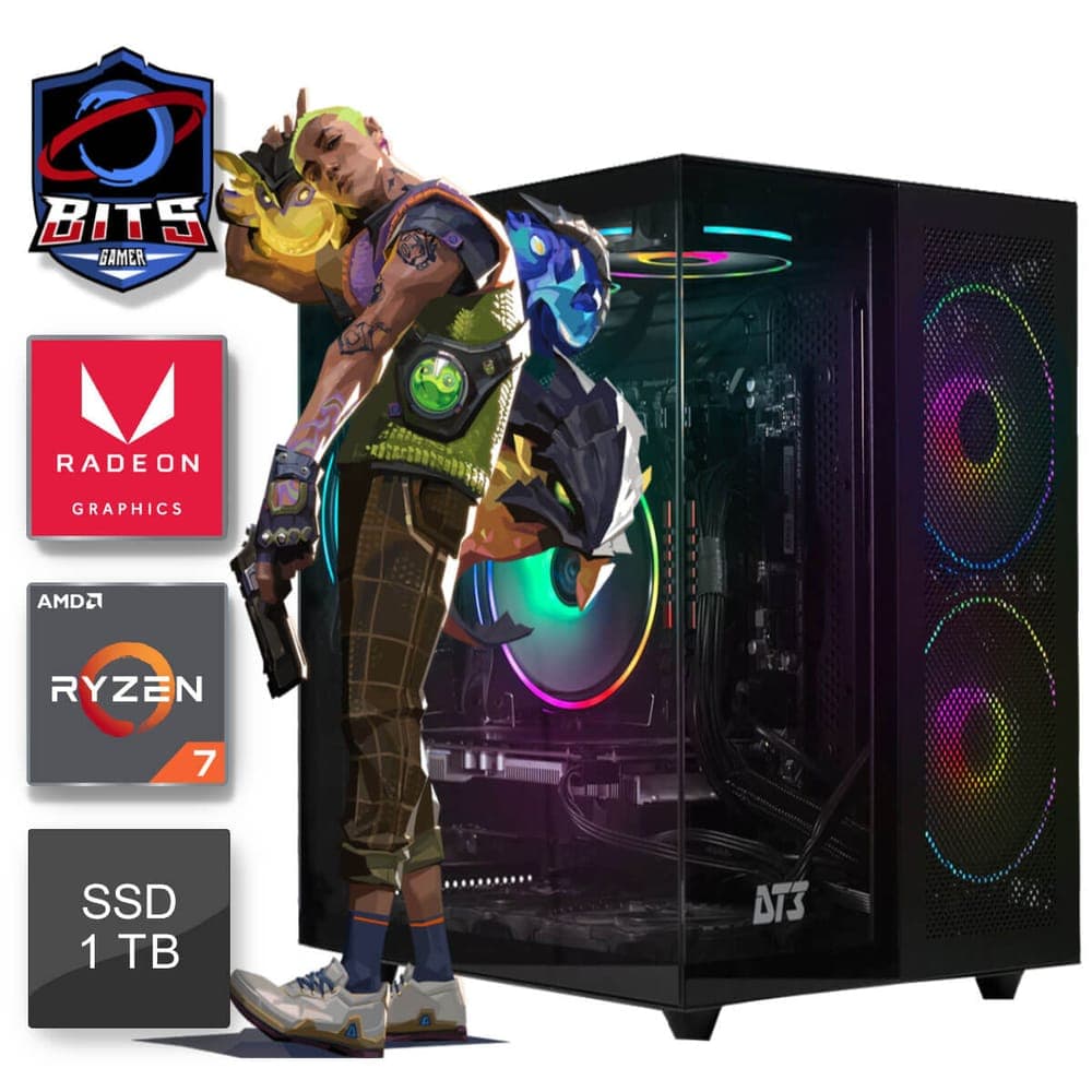 PC Gamer Bits 2025 - Ryzen 7 8700G, 16GB, SSD 1TB, Video Radeon 780M, Windows 11