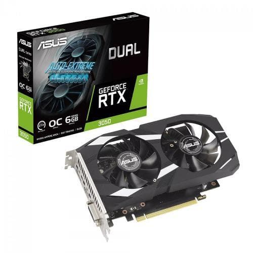 Placa de V�deo Asus NVIDIA GeForce RTX3050 OC 6GB GDDR6 Ray Tracing DUAL-RTX3050-6G