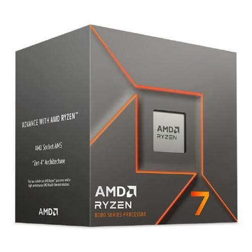 Processador AMD Ryzen 7 8700F 4.1 GHz (5.0 GHz Max Turbo) Cach� 24MB 8 N�cleos 16 Threads AM5 - 100-100001590BOX