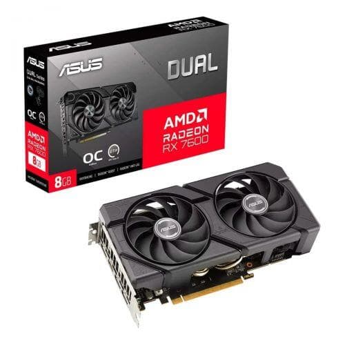 Placa de V�deo ASUS Dual Radeon RX 7600 O8G EVO - 8GB GDDR6