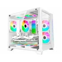 Gabinete Gamer K-Mex Space Z1 Branco Vidro Temperado Sem Fan Mid Tower mATX - CG-W2AD