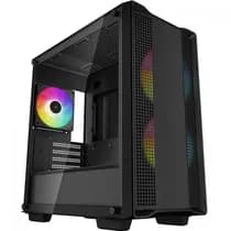 Gabinete Gamer Deepcool CC360 Preto Vidro Temperado 3 Fans ARGB Mid Tower ATX - R-CC360-BKAPM3-G-1