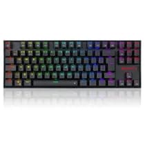 Teclado Gamer Sem Fio Redragon Kumara Pro Mecânico Switch Blue Bluetooth Preto - K552RGB-BRS-B
