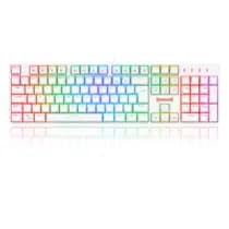Teclado Óptico Gamer Redragon Surara PRO RGB Branco ABNT2 Switch Azul