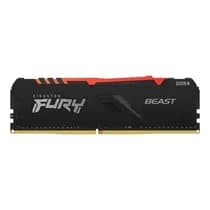 Memória Kingston Fury Beast 32GB 2666MHz DDR4 RGB CL16 - KF426C16BBA/32