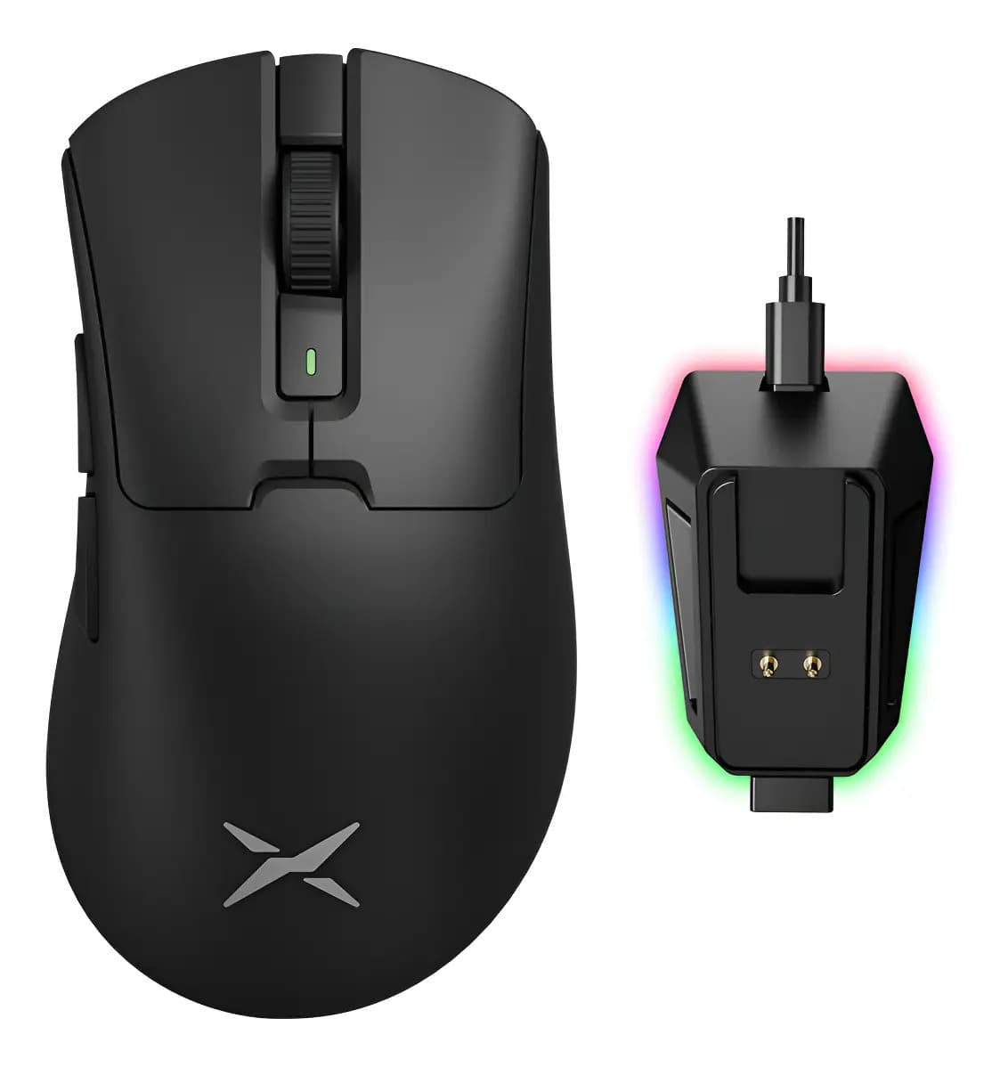 Delux M900pro Gaming Mouse 8k Magnetic Rgb Charging Dock Cor Preto