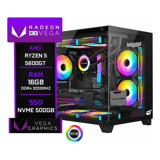Pc Gamer Setup Ninja Trigger Amd Ryzen 5 5600gt, 16gb Ddr4, Ssd M.2 Nvme 500gb