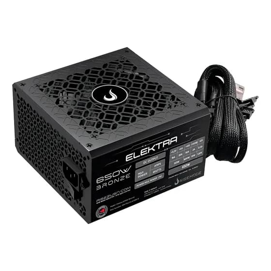 Fonte Rise Mode Elektra 650w Rm-psu-elk-650-b Para Pc Preto