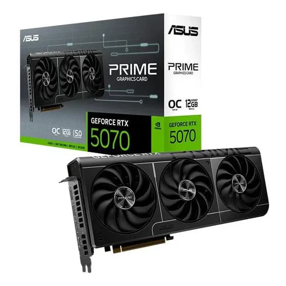 Placa De Video Asus Geforce Rtx 5070 Prime Oc Edition, 12gb