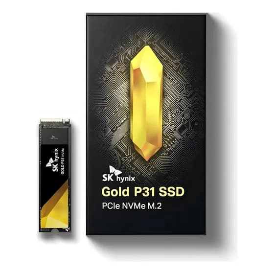 Sk Hynix Gold P31 2tb Pcie Nvme Gen3 M.2 2280 Interno Ssd Cor Preto