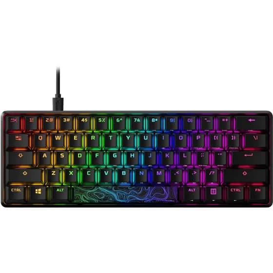 Teclado Mecanico Gamer HyperX Alloy Origins, RGB, Switch Vermelho, 60%, Preto