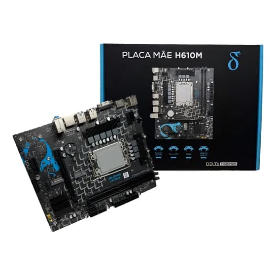 Placa Mãe Aitek DELTA-H610M2K Intel H610 LGA1700 DDR4 mATX 12ª/13ª/14ª Geração