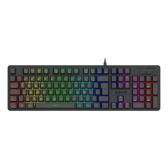 Teclado Membrana Redragon Netherbane Rainbow Full Size K521r - Preto - Abnt2