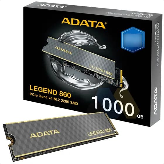 Ssd Adata 1tb M.2 2280 Nvme Ps5 Dissipador Legend 860 Pcie Gen 4 X4 Sleg-860-1000gcs Prateado