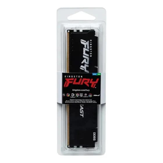 Memória RAM Kingston Fury Beast 1 x 16GB DDR5 5200mhz Preto KF552C40BB-16