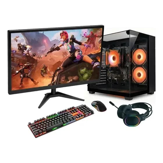 PC Gamer Completo BluePC FORCE, AMD Ryzen 5, Radeon RX, 8GB DDR4, SSD 256GB, Fonte 500W, Monitor LED 23" - PGBP-FOR130