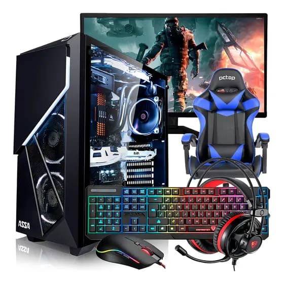 Kit Pc Gamer Completo Pc Game Ryzen Ssd + Cadeira Gamer