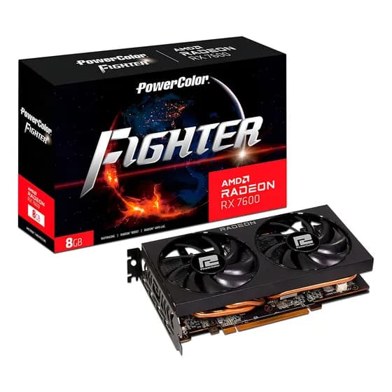 Placa de Vídeo PowerColor AMD Radeon RX 7600 8GB GDDR6 PCIe 4.0 1xHDMI 3xDisplayPort