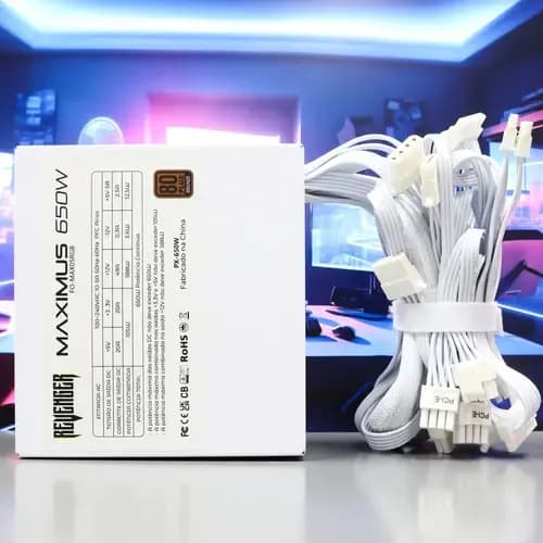 Fonte Atx Revenger 650W 80 Plus Bronze Com Iluminação RGB
