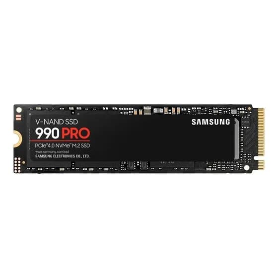 Ssd Samsung 990 Pro M.2 2280 Nvme De 1tb Interface: Pcie Gen 4.0 X4 Leitura Sequencial Até 7.450 Mb/s ,gravação Sequencial Até 6.900 Mb/s Cor Preto